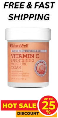 NatureWell Vitamin C Brightening Moisture Cream, 16 oz. Free Shipping