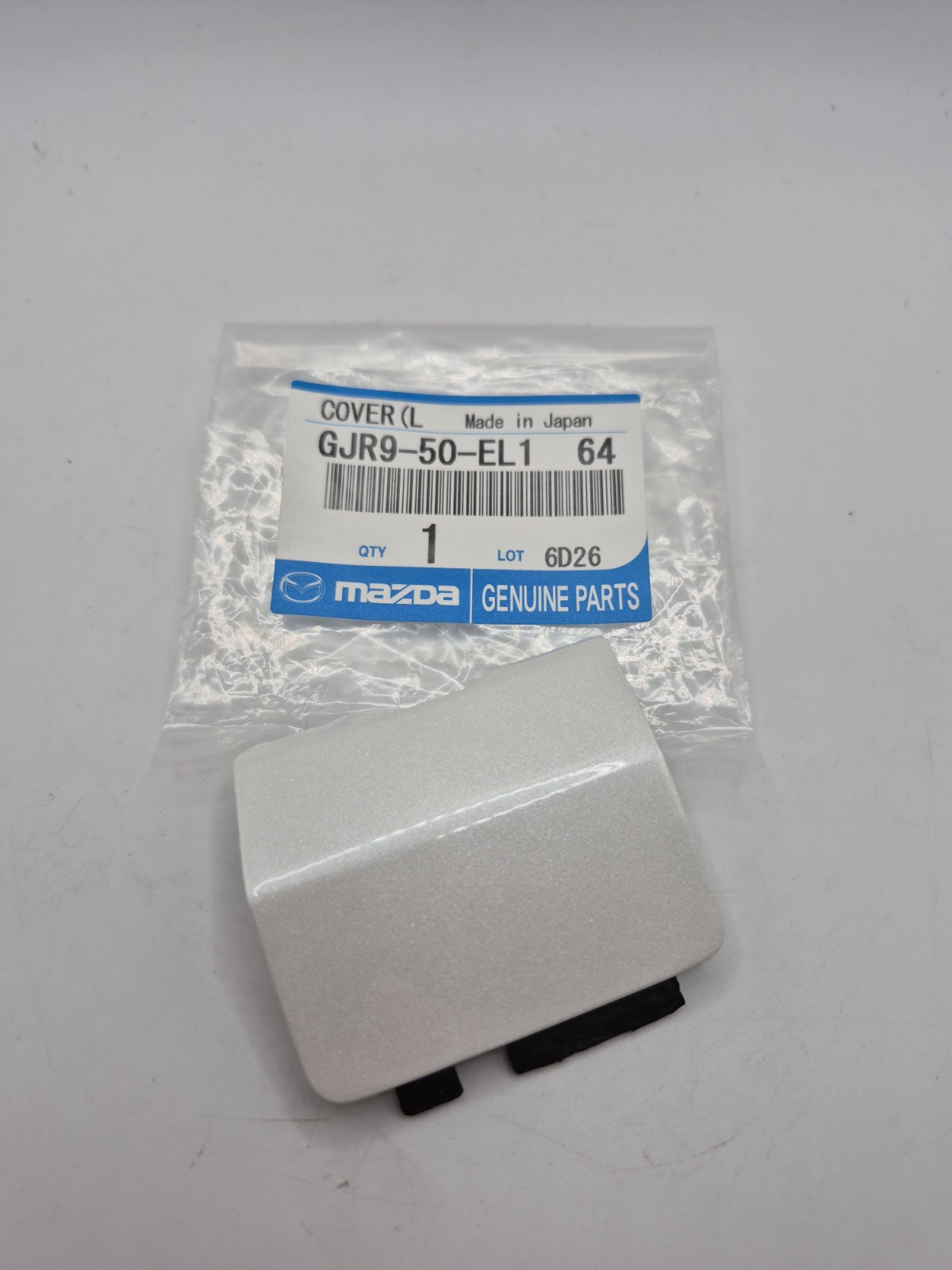 Mazda 6 2012- Genuine Left Rear Tow Eye Cover White OEM GJR950EL1