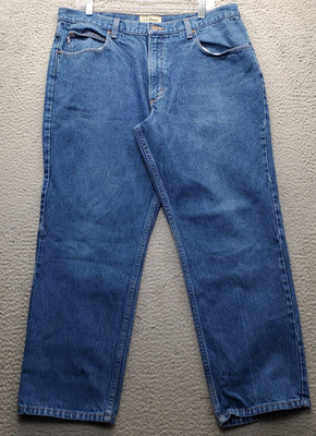 L.L. Bean Straight Jeans Mens 38x29 Blue Denim Classic Fit Stonewash Streetwear