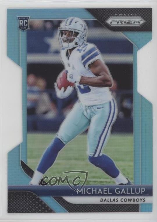 2018 Panini Prizm Rookie Light Blue Prizm 43/199 Michael Gallup #226 5o1
