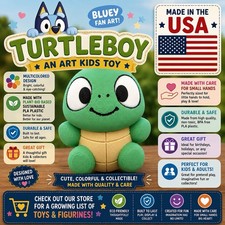 Turtleboy Fan Art Kids Toy  Collectible From Bluey TV Show USA Made