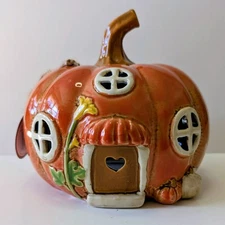 Shudehill Village Pottery Pumpkin House Ceramic Tealight Incense Holder JD340395