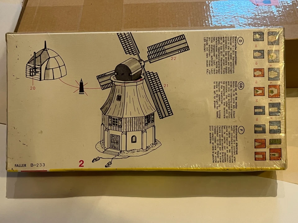 Faller H0 B-233 Windmühle mit Motor, 60er Jahre ?, Neu und OVP 1:87, selten - Bild 2 von 4