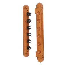 B- Wall Mounted Billiard Pool Cue Rack 6 Cues Wooden Billiard Cue Rack Billiard