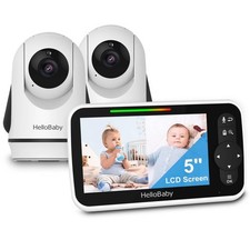 HelloBaby Video Baby Monitor with 2 5 inches Dual Camera , HB6351-2cams