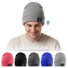 Soft Warm Beanie Hat Wireless Bluetooth Smart Cap Headset Headphone Speaker Mic