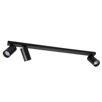 Deckenstrahler Spot Schwarz L: 70 Cm GU10 3-Flammig Metall Deckenlampe Leuchte