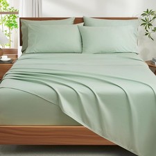 100 Egyptian Cotton King Size Sheets Set - 1200 Thread Count 6 PC 18" Deep