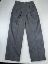 NWT Jones New York Wool Trousers 12 Gray Pleated High Rise Lord & Taylor Vintage