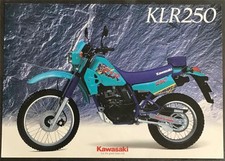 KAWASAKI KLR250 MOTORCYCLE Sales Leaflet 1994 #99948-1209 ALL-E III-VIII