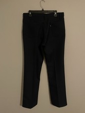 Vintage Levi's Dacron Polyester Made in USA Navy Blue Pants Jeans - Men's 35x34