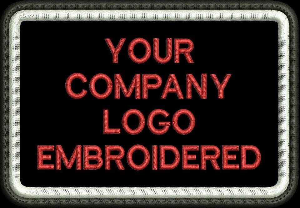 YOUR COMPANY Logo embroidered patch, Great for Uniforms, Teams, IRON ON / SEW ON - Image 2 of 4
