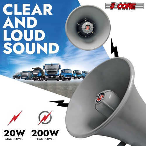 Altavoz bocina PA 5 núcleos 40W interior exterior impermeable estéreo amplificador de audio sirena - Imagen 15 de 70