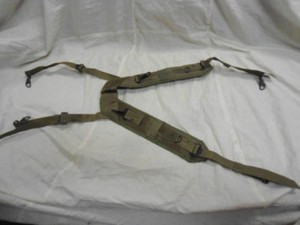 U.S. Military Nylon Field Pack Suspenders (dated 1968) USED/ISSUED