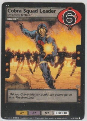 2005 Wizards Of The Coast G.I. JOE Armored Strike TCG #45 Cobra Squad Leader