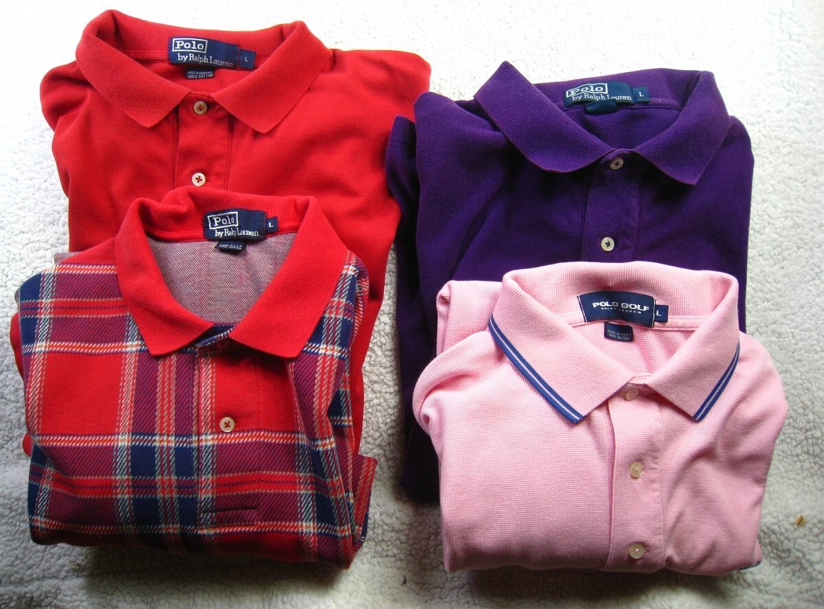 3 Polo Ralph Lauren Polo Uomo Grandi Personalizzate Fit Pony NO ROSSO Plaid