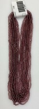 Hank of 11/0 Transparent Cut Seed Beads - Light Amethyst