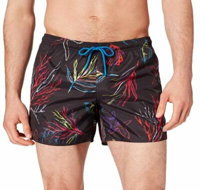 Emporio Armani Badehose Black Seafloor Mid Boxer - Certilogo QR Code
