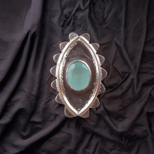 Aqua Chalcedony Gemstone 925 Sterling Silver Handmade Jewelry Ring Gift For Her