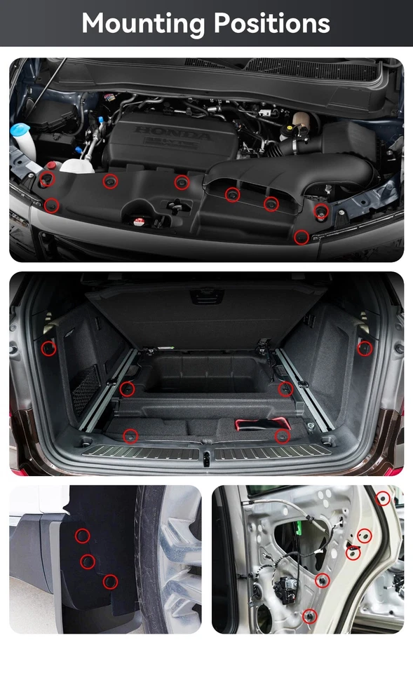 Juego de 100 PIEZAS Parachoques Guardabarros Forro Tipo Empuje Clips de Retención para Chevy GM Nissan Foto 2 de 4