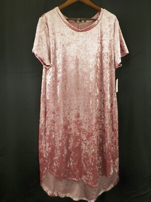 VIBE Sportswear Womens Sz 2X Pink Hi Low Active Dress Short Sleeves