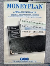 1983 TSB Bank advertising poster -  Money Plan/Bank of England/Chequebook