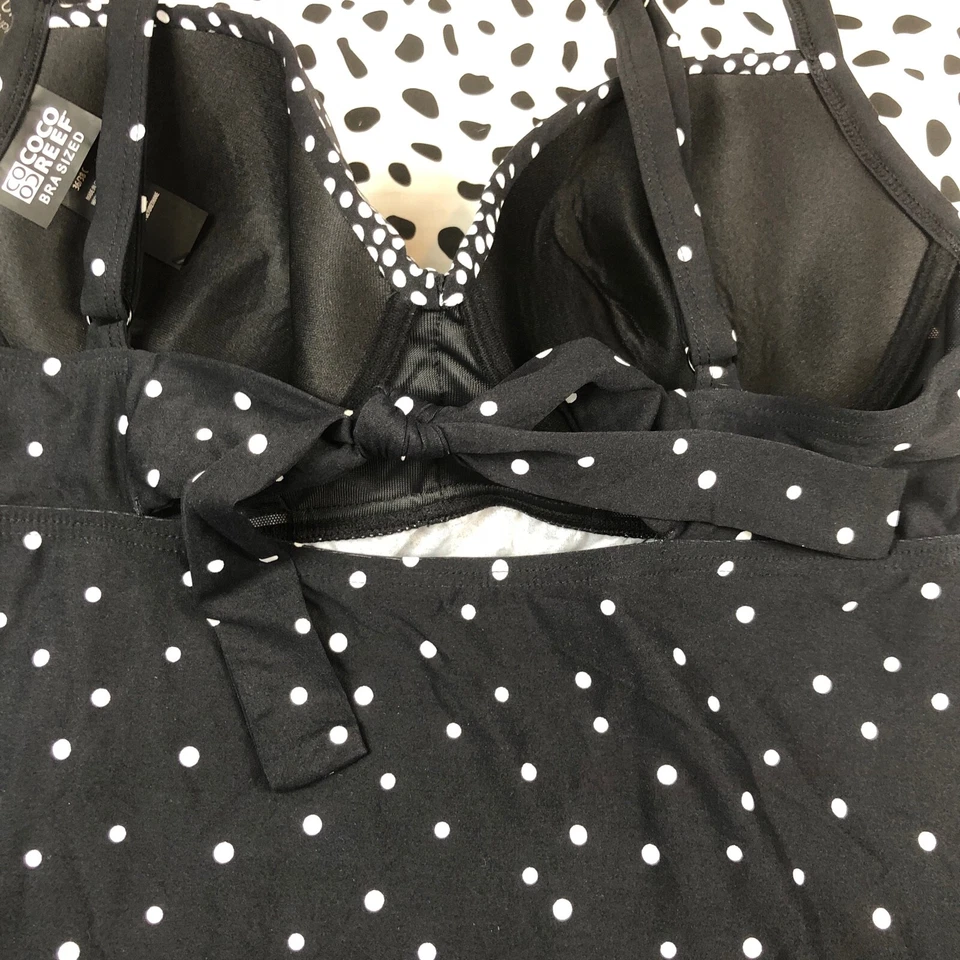 Tankini de mergulho COCO REEF preto branco bolinhas SWIM TOP 36/38C U81154 - Imagem 3 de 4