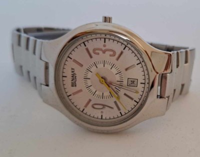 Montre Homme CITIME Renault Sport Acier Argenté - Carrée, Quartz, étanche 100m