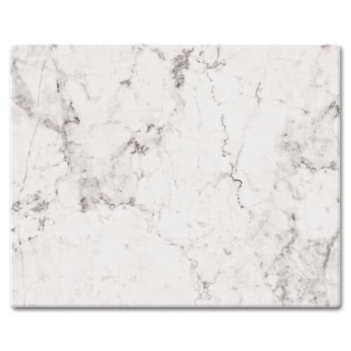 CounterArt White Marble Design 3mm Heat Tolerant Tempered Glass Cutting Board...