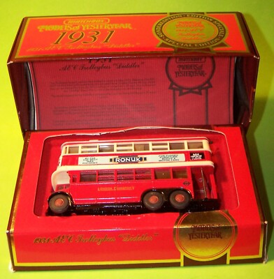 1987 MATCHBOX MODELS OF YESTERYEAR 1931 AEC TROLLEYBUS 