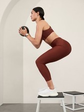 NWT Athleta Interval Stash High Rise 7/8 Legging in Bronze Brown Size XS 109