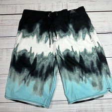 Men's Roundtree and Yorke Swimwear Swim Trunks Shorts Blue black Sz S NWT