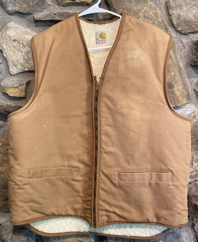 Vintage Carhartt Sherpa Lined Vest USA 
