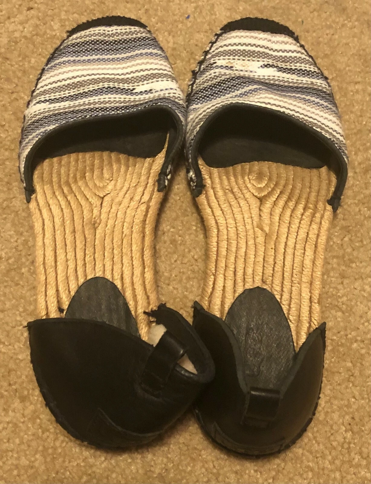 Ugg 1011189 Libbi Serape sandalo espadrillas a righe punta chiusa donna US 9