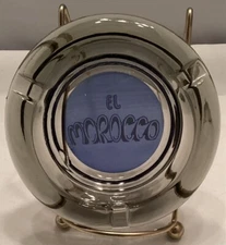 Vtg 1950s 60s  El Morocco Casino Hotel Glass Ashtray Las Vegas Nevada 4"Diameter