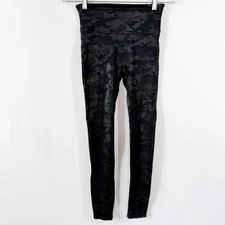 Spanx Gray Camo Leggings Size S High Waisted Shapewear Workout Casual Travel