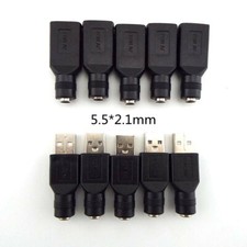 1/5pcs DC Female To USB 2.0A Male/ Female Jack 5V Connector 5.5 2.1mm Adapter