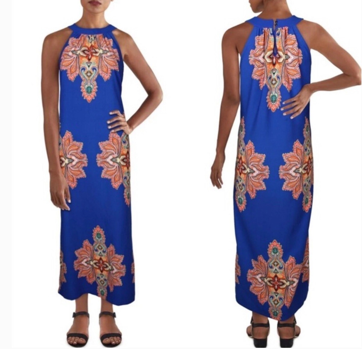 cesca vintage cream floral maxi dress Cesca Retro Cream White Floral Maxi Dress