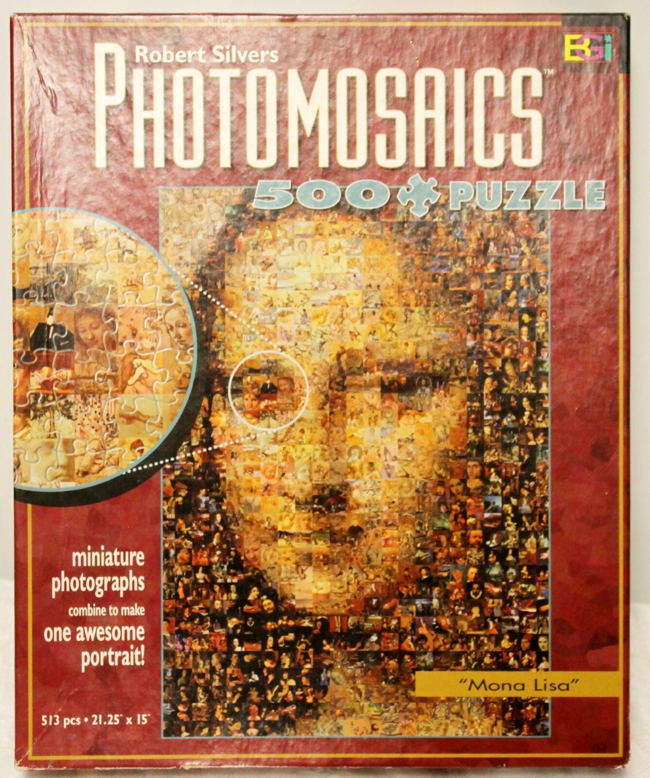 Photomosaics Mona Lisa Robert Silvers 500 Piece Puzzle Complete ...