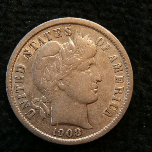 1908 Barber Dime