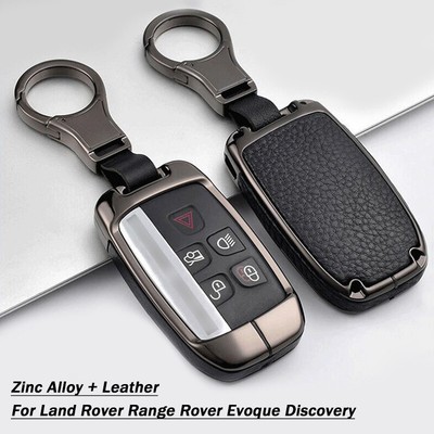 Leather+Zinc Alloy Car Key Case Cover For Land Rover Range Rover Evoque Discover