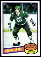 1980-81 Topps #112 Gordie Roberts Hartford Whalers Hockey Card