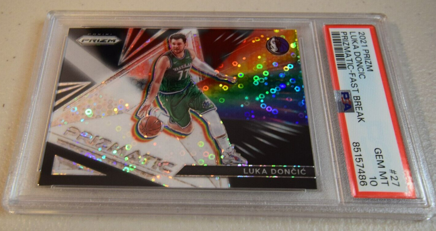 2021-22 Panini Prizm Luka Doncic PRIZMATIC-FAST BREAK PSA 10 GEM MINT