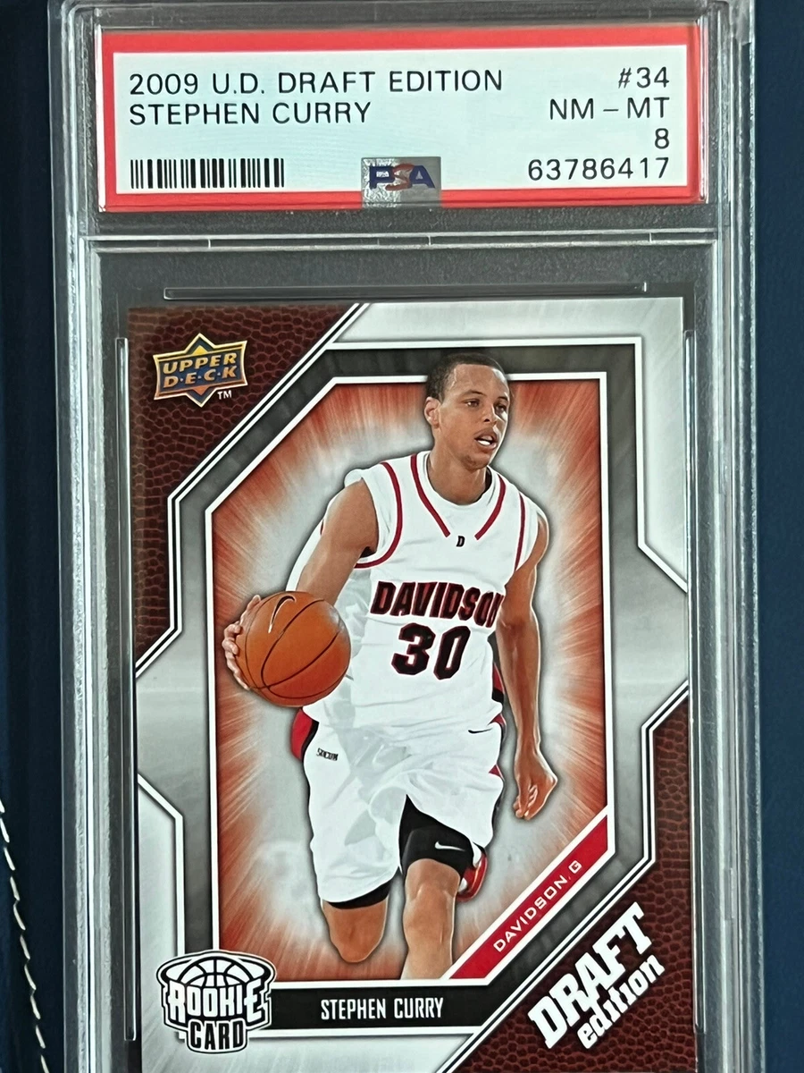 2009 UD Upper Deck Draft Edition #34 Stephen Steph Curry ROOKIE RC PSA 8  NM-MT