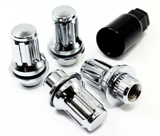 4 Chrome 12x1.5 1.87 47mm OEM Factory Mag Wheel Locks for Toyota Tacoma 4Runner