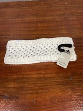 Adidas WHITE Knit Women  s Crestline Heaband Logo One Size NWT 