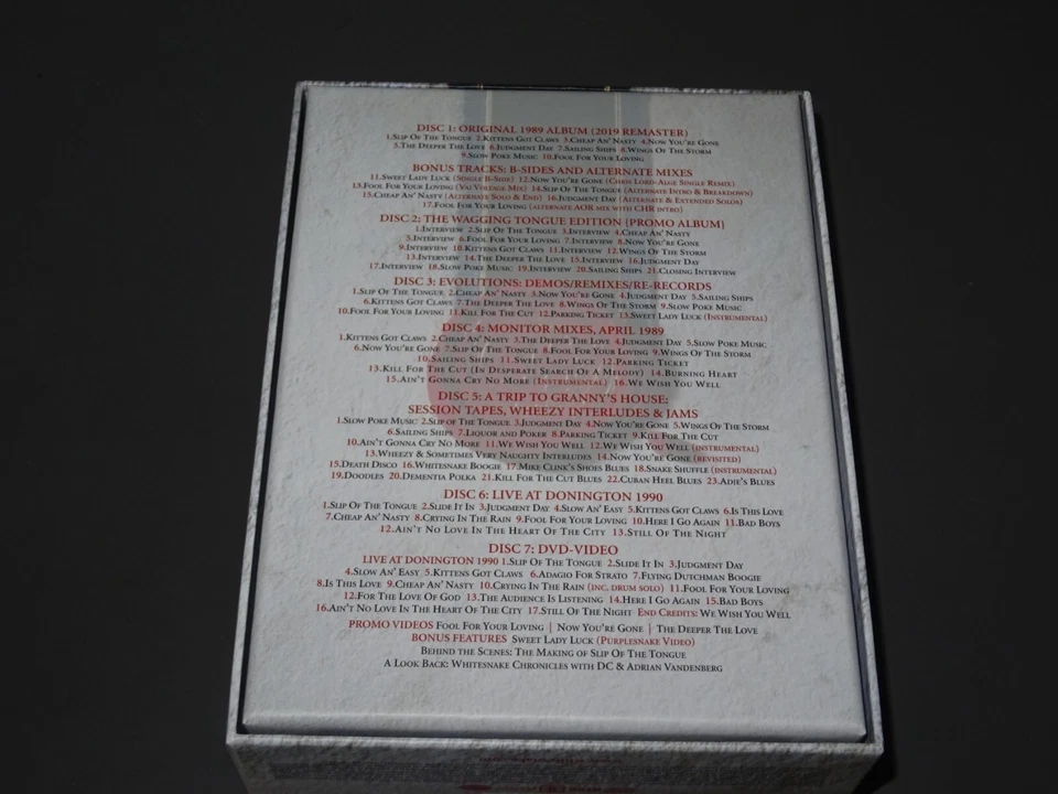 WHITESNAKE - SLIP OF THE TONGUE (30TH) / 6-CD & 1-DVD-BOX-SET 2019 (MINT-) - Bild 2 von 3