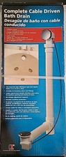 KEENEY MFG. 645 PVC Cable Drive 1-1/2" PVC Bath Drain Kit Polished Chrome NEW