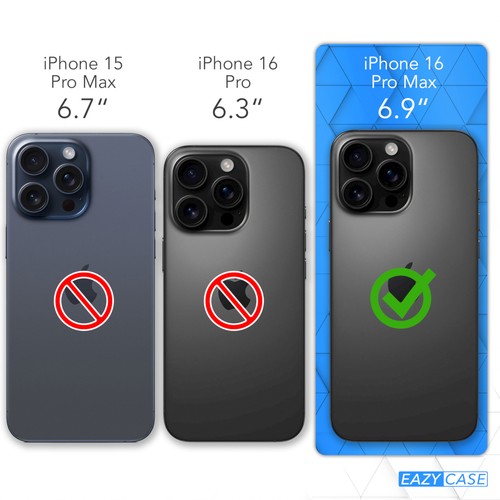 EAZY CASE für Apple iPhone 16 Pro Max Hülle Silikon Schutzhülle Premium Bumper - Afbeelding 7 van 22