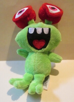 VINTAGE Dan Dee 9 inch Plush Valentine Green Monster Alien Big Red